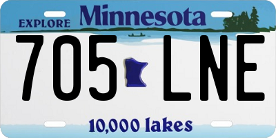MN license plate 705LNE