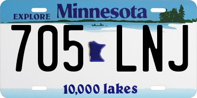 MN license plate 705LNJ