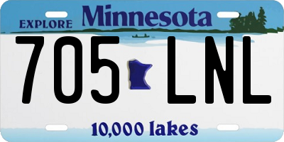 MN license plate 705LNL