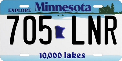 MN license plate 705LNR