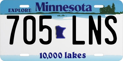 MN license plate 705LNS