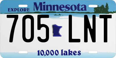 MN license plate 705LNT