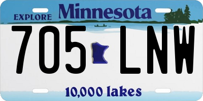 MN license plate 705LNW