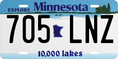 MN license plate 705LNZ