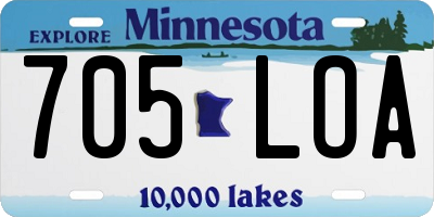 MN license plate 705LOA