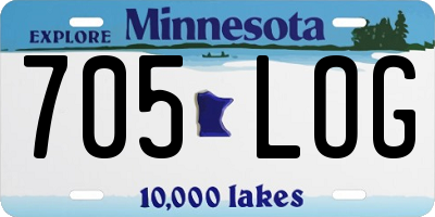 MN license plate 705LOG