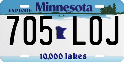 MN license plate 705LOJ