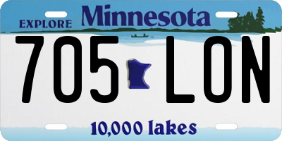 MN license plate 705LON