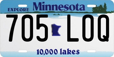 MN license plate 705LOQ