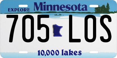 MN license plate 705LOS