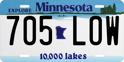 MN license plate 705LOW