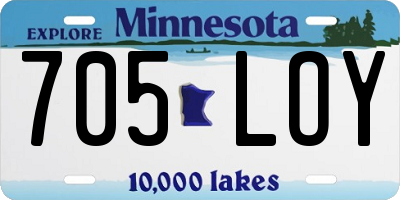 MN license plate 705LOY