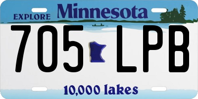 MN license plate 705LPB