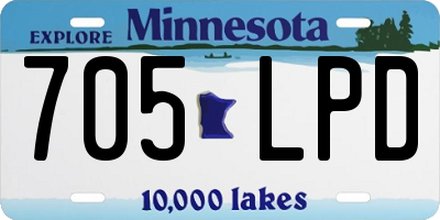 MN license plate 705LPD