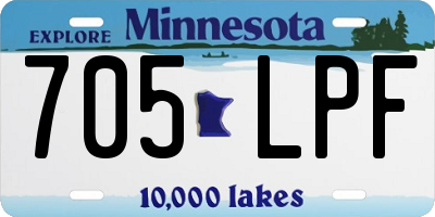 MN license plate 705LPF