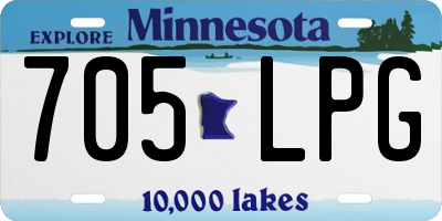 MN license plate 705LPG
