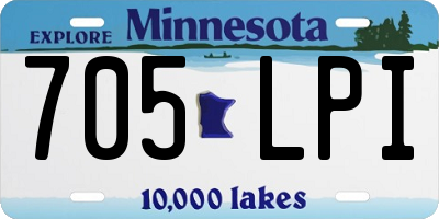 MN license plate 705LPI