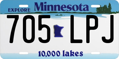MN license plate 705LPJ