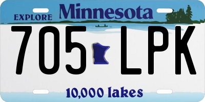 MN license plate 705LPK