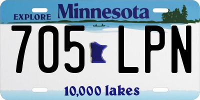 MN license plate 705LPN