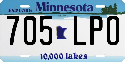 MN license plate 705LPO