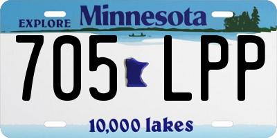 MN license plate 705LPP