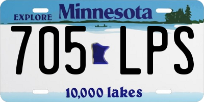 MN license plate 705LPS