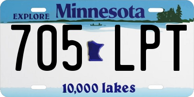 MN license plate 705LPT