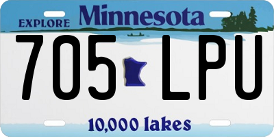 MN license plate 705LPU