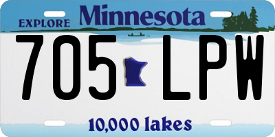 MN license plate 705LPW