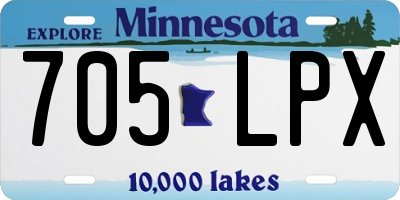 MN license plate 705LPX