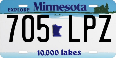 MN license plate 705LPZ