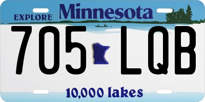 MN license plate 705LQB