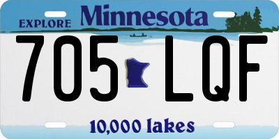 MN license plate 705LQF