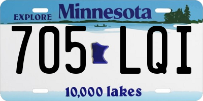 MN license plate 705LQI
