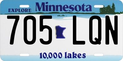 MN license plate 705LQN