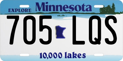 MN license plate 705LQS