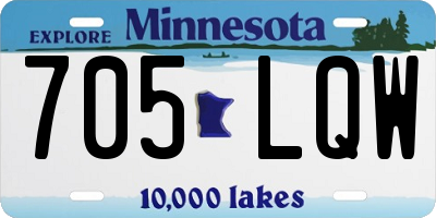 MN license plate 705LQW
