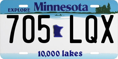 MN license plate 705LQX