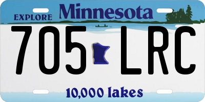 MN license plate 705LRC