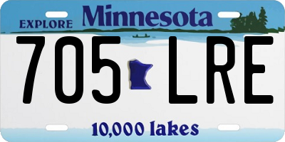 MN license plate 705LRE