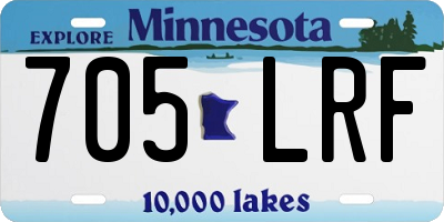 MN license plate 705LRF