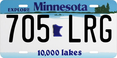 MN license plate 705LRG