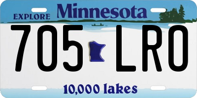 MN license plate 705LRO