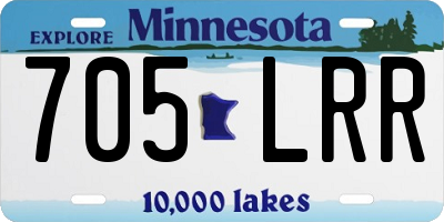 MN license plate 705LRR