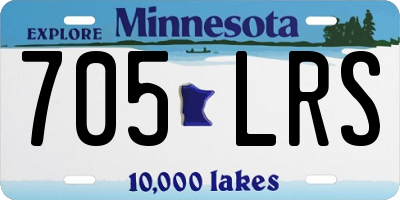 MN license plate 705LRS