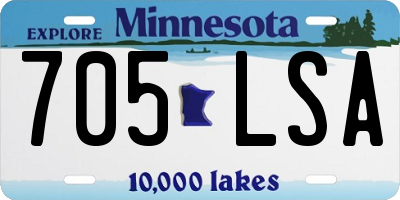MN license plate 705LSA