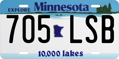 MN license plate 705LSB