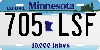 MN license plate 705LSF
