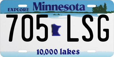 MN license plate 705LSG